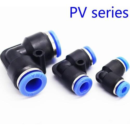 PV L-shaped 4-16mmElbow Right-angle Pneumatic Connector for Hose Pneumatic Quick Fitting Pipe Connector Pneumatic Components