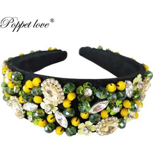 Baroque Luxurious Covered Rhinestone Crystal Headband for Women Bridal Hair Accessories Jewelry Bijoux Retro Headwear