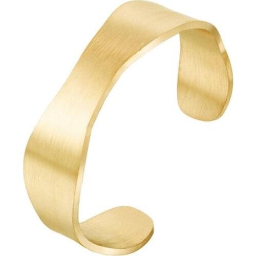 316L Stainless Steel Irregular Opening Wide Ladies Bracelet No Fade High Quality Wedding Bracelet