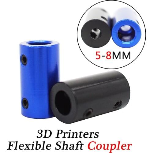 3D Printers Parts Flexible Shaft Coupler 5-8mm step motor and screw connecting parts aluminum alloy connector 1pc