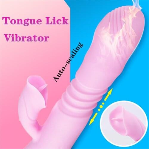 Telescopic Tongue Licking Vibrator Women Sex Toys Adults Vagina Vibrators Faloimitator Sextoy Couple USB Sex Machine Waterproof