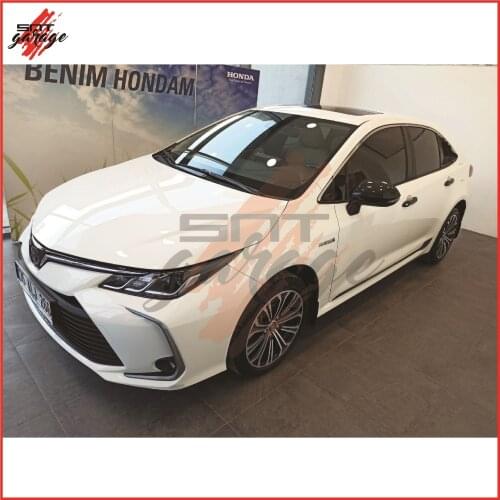 Carbon Mirror Cover Toyota Corolla 2019 2020 Carbon Auto Car Accessory Ornament Easy Setup Piano Black 2pcs Sport Black