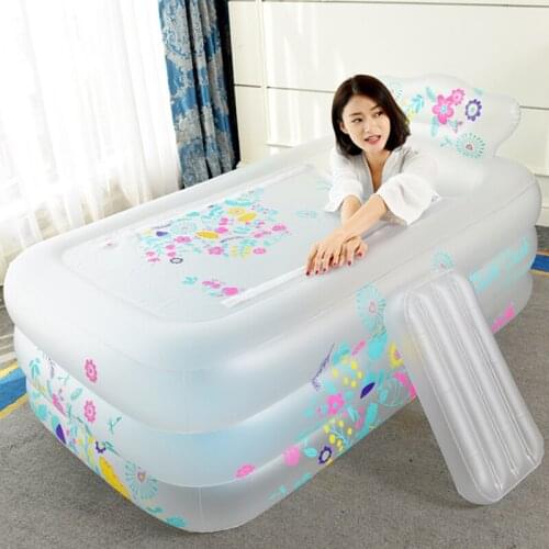 Thickened Inflatable Bathtub Home Adult Bath Artifact Folding Bath Barrel Shower Basin Child Insulation Bath Barrel