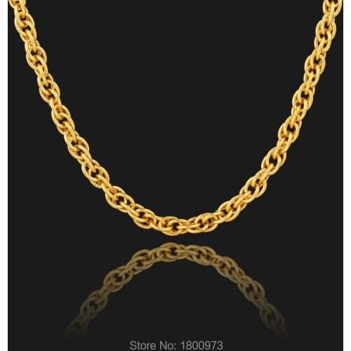 High Quality Mens Popcorn Chain Necklace Gold Filled Chokers Necklace Fashion Jewelry Gift