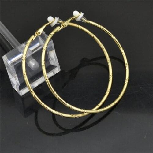 Clip on the ear without pierced Hoop earrings for women Big circle Round Value processing price 2021 Fashion Jewelry Accessories