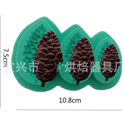 1pcs Pine nuts tree Silicone Mould chocolate mold Fondant cake Decorating Tool Baking gateau cupcake toppers patisserie
