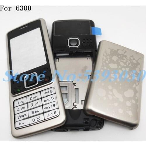 10Pcs /Lot New Housing Case For Nokia 6300 Full Complete Mobile Phone Housing Battery Cover Door Frame With English Keyboard