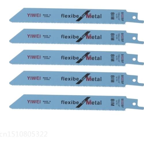 5 Pcs 152mm Reciprocating Cut Saw Blade S922BF 2608656014 For Metal Wood Cutting