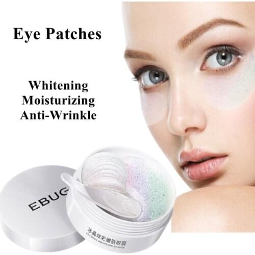 60PCS Crystal Collagen Eye Patches Seaweed Essences Moisturizing Whitening Anti Age Firming Eyes Mask Skin Care Beauty Gel Patch