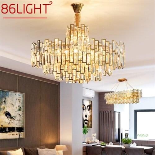 86LIGHT Chandelier Gold Luxury Pendant Lamp Postmodern LED Light Fixture for Home Living Dining Room