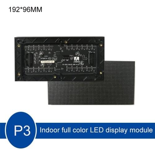Free shipping 40Pcs/lot P3 RGB HD Screen 1/16 Scan 192 * 96mm LED Display Wall 64*32 pixels Indoor SMD2121 LED Module ,HUB75