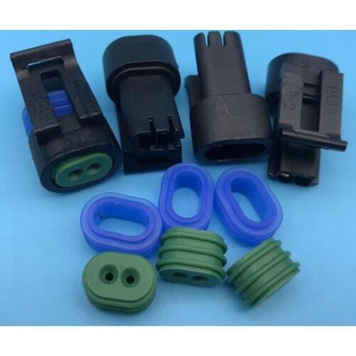 Free shipping 5sets Delphis 2Pin Female Sensor Connector Sealed Auto Connector 12162195 12162193