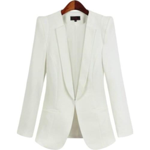 Blazer Women Outerwear Autumn Womens Blazers White Fashion Ladies Office Coat Female Size S-5xl