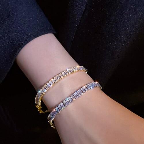 Simple fashion jewelry bracelet female crystal zircon bracelet exquisite birthday outdoor party to bride wedding party gift