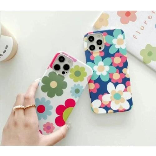 Summer Fresh Flower Tpu Phone Case for iPhone 11 12 Pro Max Xr Xsmax 7 8 Plus Soft IMD Floral Silicone Back Cover Cases