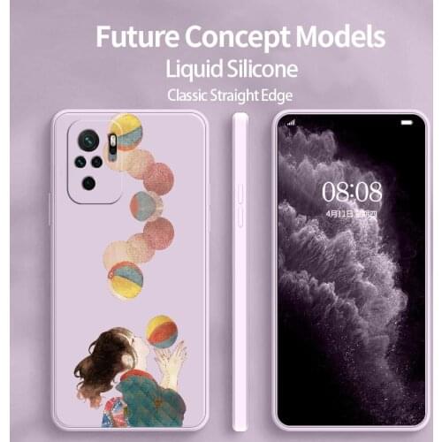 Antiquity Girl Phone Case For Xiaomi Redmi Note 10 10S 9T 9 8 7 Pro MAX Redmi 9 9A K40 K40pro K30 K20 Liquid Silicone Cover