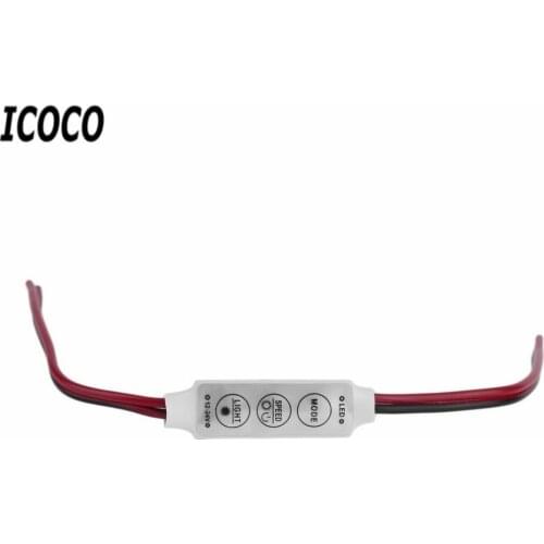 DC 12V Mini RGB Controler Dimmer Switch For 5050 3528 SMD LED Lights Strip