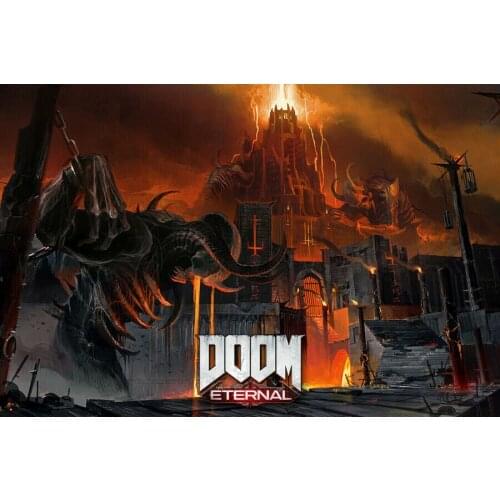 Doom Eternal Game Art Film Print Silk Poster Home Wall Decor 24x36inch