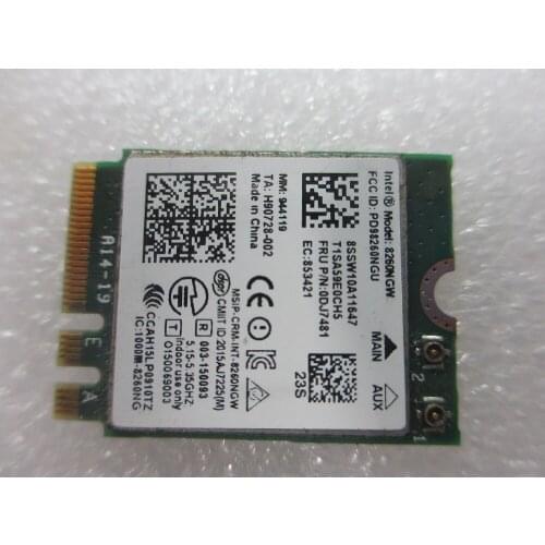 Dual Band Wireless-AC 8260 8260AC 8260NGW NGFF +4.2 Bluetooth for Lenovo Thinkpad FRU 0DJ7481