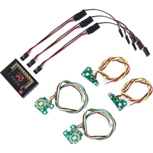 TRX-4 Front Rear LED Lights Lamp Group Turn Signal / Brake Light/fog Light for 1/10 RC Crawler Traxxas TRX4 Land Rover Defender