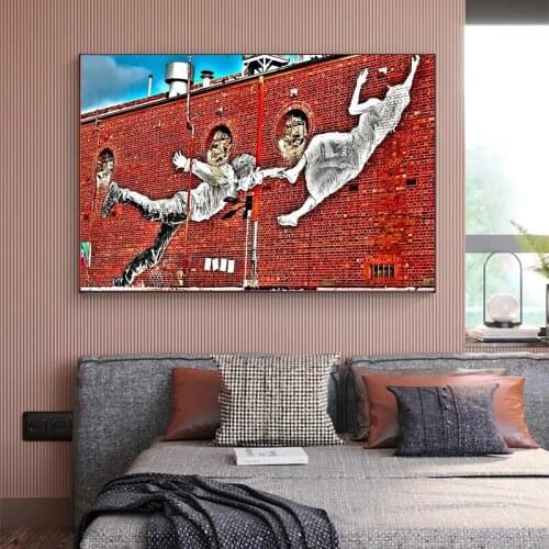 Graffiti Art Modern Canvas Painting Salvation Among People Prints and Posters Abstract Wall Art Pictures for Living Room Decor