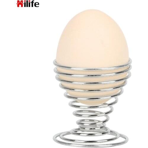 Cooking Tool Egg Tools Breakfast Boiled Eggs Stainelss Steel Spring Boiled Eggs Holder Stand Storage Rack Wire Tray Egg Cup