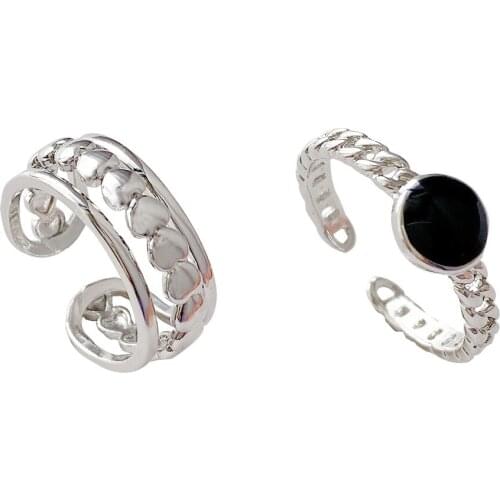 2021new Ring Female Two-Piece Set Fashion Trending Personality Design High Sense Ins Tide Index Ring Wholesale