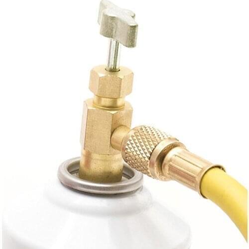 For R134a Refrigerant Brass Tap Can Dispensing Valve Bottle Opener 1/2" ACME Thread R134A Refrigerant Bottle Can Tap 1/2ACME