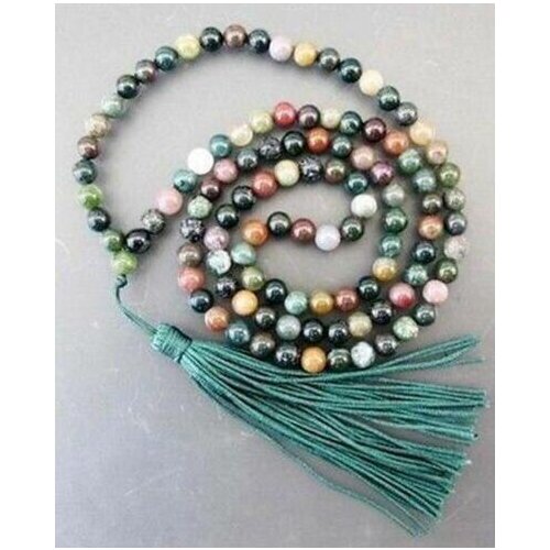 HOT Natural 6mm stone Buddhist 108 Prayer Beads Mala Bracelet Necklace