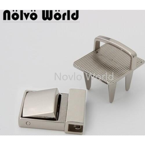 10-30 pieces Silver color 28X24mm Metal Push Lock for Leather Bag And Chain Purse Hand Bag Accessories
