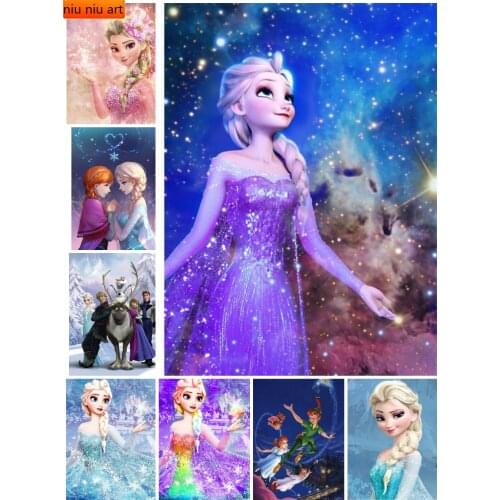 5D DIY Disney Frozen Full Diamond Embroidery Diamond Painting Diamond Inlaid Diamond Mosaic Cross Stitch Kits Room Decoration