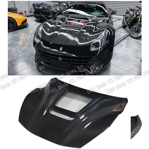 Real Carbon Fiber Car Front Engine Hood Vent Cover For Ferrari F12 Berlinetta 2012 2013 2014 2015 2016 2017 2018 2019 2020