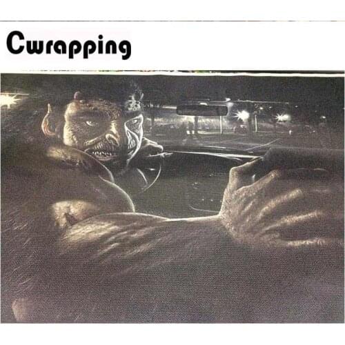 Perforated Car Rear Window Glass Vinyl Film Sticker Printed Styling Film Rear Windshield One Way Vision Mesh Film Car Decals