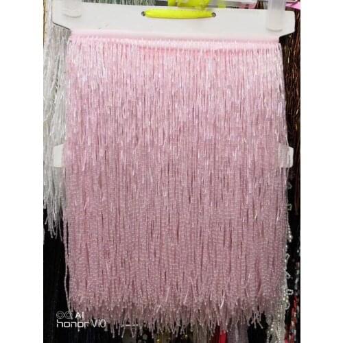 30cm ZH-92912 super quality beaded Fringe Ribbon Trim Fringe Tassel Lace Trim for party dress decoration