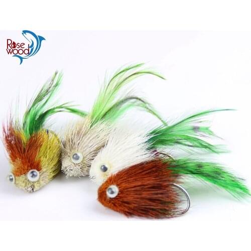 RoseWood 4pcs/lot Durable Trout Fishing Flies Dry Fly Fishing Lure Stream Trout Salmon Flyfishing