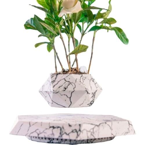 Christmas New Levitating Air Bonsai Pot Rotation Planters Magnetic Levitation Flower Floating Potted Plant for Desk Decor Gift