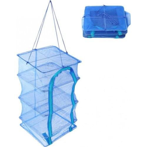 Foldable Multi Layer Drying Rack Fish Vegetables Fruit Herb Hanging Net Dry Cage Fish Hanging Net