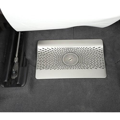 Car-Styling Car Seat Under Floor Air Outlet Cover Trim Sticker For Mercedes Benz GLE 2020 Car Accessories Stainless