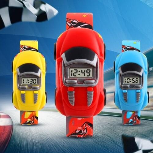 LED Digital Children Sport Watch Cartoon Car Wristwatch Kids Casual Electronic Watches Smart Watch for Kids Cute Watches
