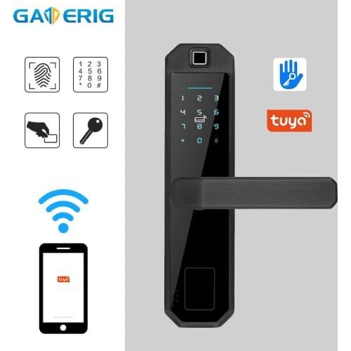 GATERIG Lock Door Smart Fingerprint Office Security Interlligent Home Door Lock With Emergency Key Smart Lock