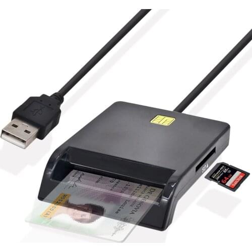 USB SIM Smart Card Reader For Bank Card IC/ID EMV SD TF MMC Cardreaders USB-CCID ISO 7816 for Windows 7 8 10 Linux OS