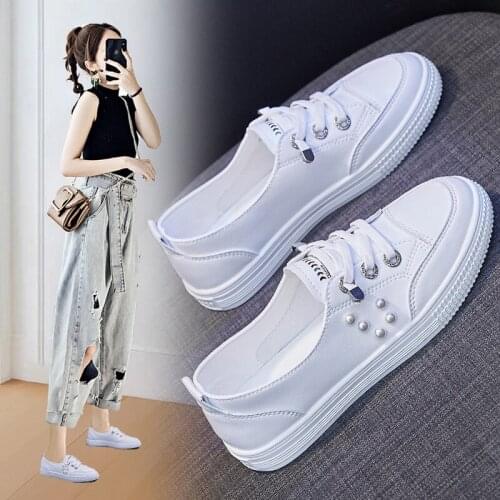 Spring and autumn new luxury shoes women designers white sneakers women low-top leather thick-soled casual sports shoes women