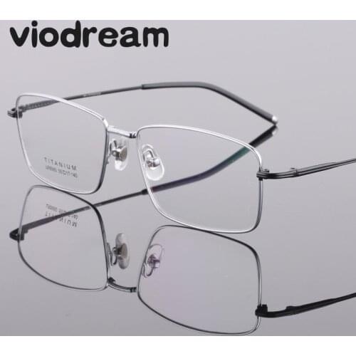 Viodream Men Pure Titanium Business Spectacle Frame Big face Prescription Eyewear Eyeglasses Frames big box Oculos De Grau 8980