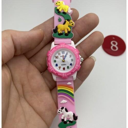 High Quality Canvas Strap Watch for Kids Fashion Cartoon Pink Butterfly Girl Wrist Watch Casual Quartz Clock Birthday Gifts