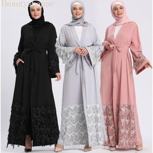 Abayas For Women Bangladesh Mesh Sequined Muslim Hijab Dress Jilbab Kaftan Abaya Turkey Robe Dubai Qatar UAE Islamic Clothing
