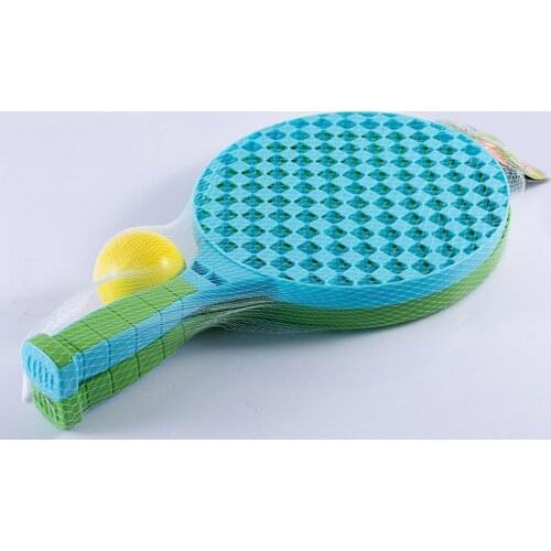 1 Set Children Tennis Racket Interactive Two-Color Durable Outdoor Sports Toy Parent-child Interactive Racket Games