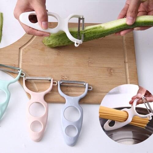 1pcs Fruit Vegetable Peeler Melon Carrot Slices Cutter Potato Grater Measure Pasta Tools Scraping Knife Kitchen Plastic Gadgets