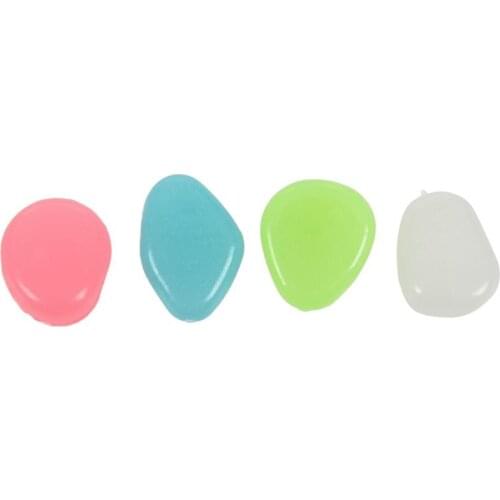 100Pcs Glow In The Dark Stones Pebbles Rock Aquarium Fish Tank Garden Walk Decor,Colorful