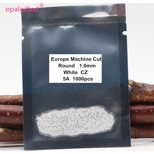 1000pcs/lot) Free Shipping AAAAA Grade White 1.0~2.0mm Cubic Zirconia Stone Round Cut Loose CZ Stone Synthetic Gems For Jewelry