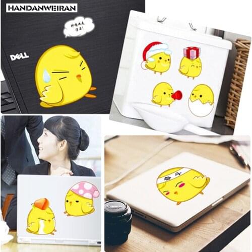 12pcs Exquisite Cute little yellow Chicken switch sticker PVC transparent wall sticker Cartoon Children sticker